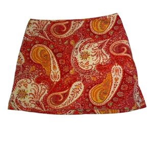 Vintage-Inspired Red Paisley Mini Skirt – JN‎ Apparel New York